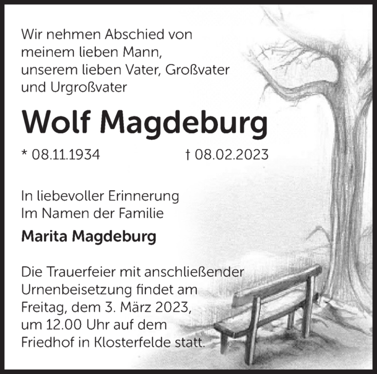 traueranzeigen magdeburg