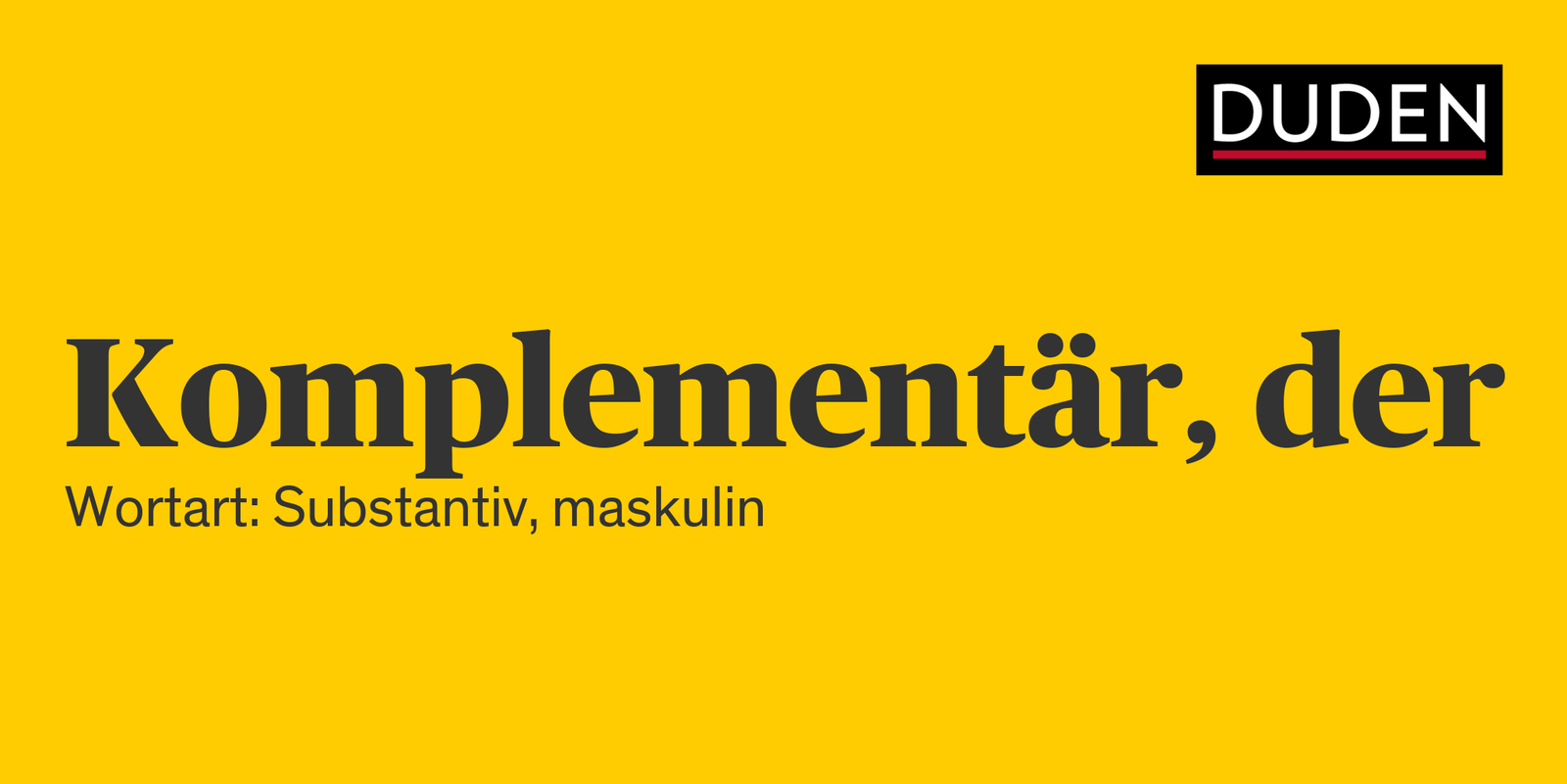 komplementär